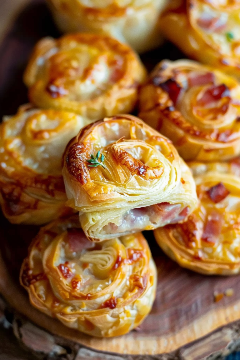 Fingerfood Herzhafte Blätterteigschnecken Mit Schinken Und Käse