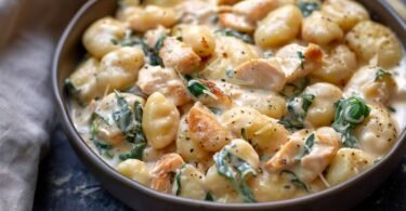 Cremige Gnocchi-Hähnchen-Pfanne Einfaches Abendessen in 30 Minuten