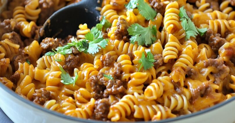 Eintopf Käse-Taco-Pasta Schnelles und Leckeres One-Pot Abendessen