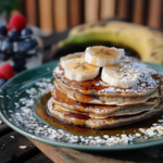 Fluffige Protein Pancakes mit Banane und Haferflocken