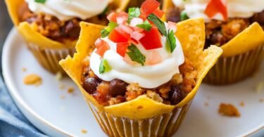 Knusprige Taco-Muffins Einfache Mini-Wraps Rezepte für den Party-Spaß