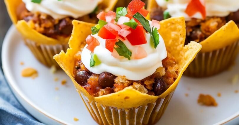 Knusprige Taco-Muffins Einfache Mini-Wraps Rezepte für den Party-Spaß