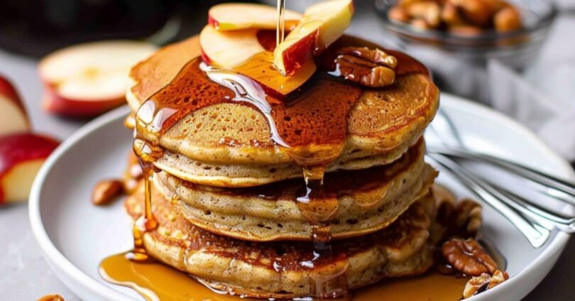 Vegane Apfel-Haferflocken-Pancakes Fluffig und Lecker