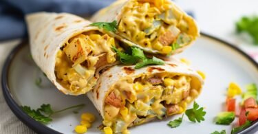 Vegane Käse-Kartoffel-Wraps Schnelles und Leckeres Fingerfood