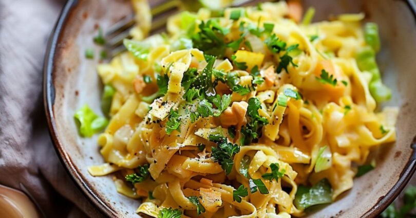 Vegetarische Spätzlepfanne mit Gemüse Einfach und Lecker