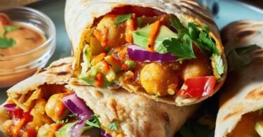 Würzige Kichererbsen-Wraps Schnelles und Leckeres Vegetarisches Rezept