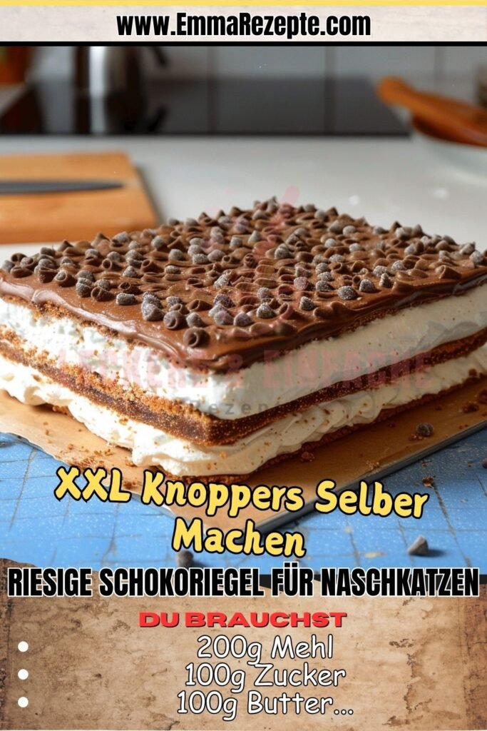 XXL Knoppers Selber Machen Riesige Schokoriegel für Naschkatzen