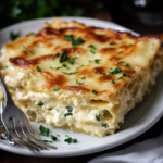 Cremige Hähnchen-Alfredo-Lasagne Ein köstliches Pasta-Rezept für die ganze Familie