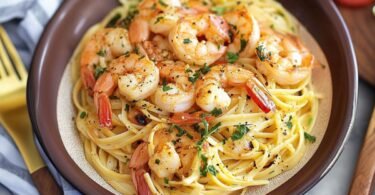 Cremige Shrimp Linguine