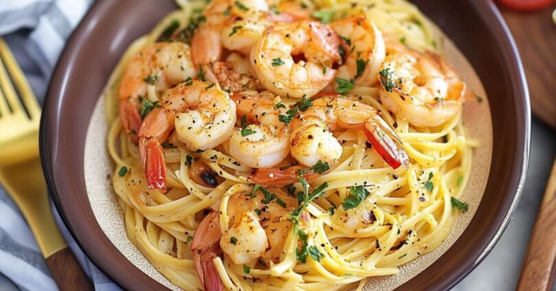 Cremige Shrimp Linguine