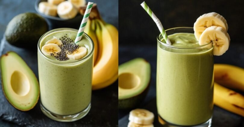 Cremiger Bananen-Avocado-Smoothie