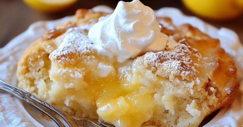 Einfacher Zitronen-Cobbler Magisches Dessert aus dem Ofen