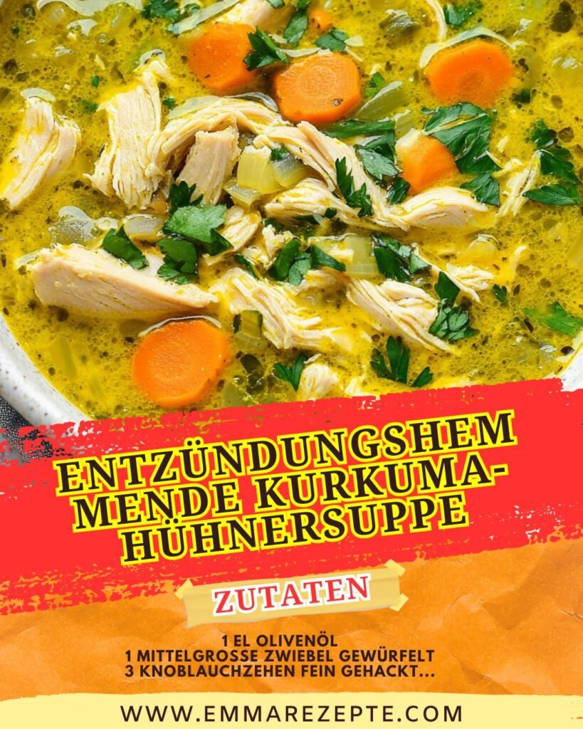 Entzündungshemmende Kurkuma-Hühnersuppe Schnelles und gesundes Rezept