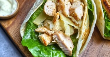 Gegrillte Hähnchen Caesar Wraps Schnelles und Leckeres Fingerfood