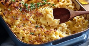 Herzhafter Spätzle-Auflauf mit Käse und Schinken