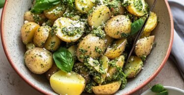 Veganer Kartoffelsalat mit Pesto Ein Sommerklassiker neu interpretiert