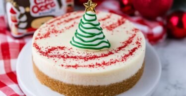 Weihnachtsbaum-Käsekuchen mit Little Debbie Kuchen