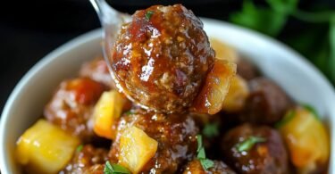 Ananas-Habanero-Hackbällchen im Slow Cooker