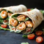 Gegrillte Garnelen-Caesar-Wraps