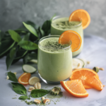 Willkommen auf emmarezepte.com, Ihrem Anlaufpunkt für gesunde Rezepte und kulinarische Inspiration! Heute möchte ich Ihnen ein besonders leckeres und gesundes Rezept vorstellen: den Orangen-Matcha Smoothie. Dieses erfrischende Getränk ist nicht nur ein Genuss für Ihren Gaumen, sondern auch ein wahrer Segen für Ihren Körper. In nur 5 Minuten zaubern Sie ein Frühstück, das Ihnen einen energiegeladenen Start in den Tag garantiert. Die Kunst des perfekten Smoothie-Rezepts Smoothies sind wahre Alleskönner unter den gesunden Rezepten. Sie sind schnell zubereitet, nährstoffreich und können ganz nach Ihrem Geschmack variiert werden. Unser Orangen-Matcha Smoothie vereint die besten Eigenschaften eines perfekten Smoothies: Er ist cremig, erfrischend und voller Vitamine. Die Kombination aus süßen Orangen, cremiger Banane und dem leicht herben Matcha-Tee schafft ein harmonisches Geschmackserlebnis, das Sie so schnell nicht vergessen werden. Matcha: Der grüne Superheld in Ihrem Glas Matcha, das pulverisierte grüne Gold aus Japan, ist nicht nur ein Trendgetränk, sondern auch ein wahrer Nährstoff-Booster. Reich an Antioxidantien, Vitaminen und Mineralstoffen, verleiht Matcha diesem Smoothie seine charakteristische grüne Farbe und einen sanften Energiekick. Anders als Kaffee sorgt Matcha für eine langsame, aber stetige Freisetzung von Koffein, die Sie über Stunden hinweg wach und konzentriert hält – ideal für einen produktiven Start in den Tag. Orangen: Vitamin C-Boost für Ihr Immunsystem Die sonnengereiften Orangen in diesem Smoothie sind nicht nur für den erfrischenden Geschmack verantwortlich. Sie liefern auch eine ordentliche Portion Vitamin C, das bekanntlich unser Immunsystem stärkt. Zudem enthalten Orangen Flavonoide, die entzündungshemmend wirken und Ihrem Körper helfen, Stress besser zu bewältigen. Mit diesem Smoothie-Rezept tun Sie also nicht nur Ihrem Gaumen, sondern auch Ihrer Gesundheit etwas Gutes. Gesunde Rezepte: Mehr als nur ein Trend In der heutigen Zeit, in der Fast Food und Fertiggerichte allgegenwärtig sind, gewinnen gesunde Rezepte immer mehr an Bedeutung. Sie sind nicht nur ein vorübergehender Trend, sondern eine Notwendigkeit für ein ausgewogenes und vitales Leben. Unser Orangen-Matcha Smoothie ist ein perfektes Beispiel dafür, wie einfach es sein kann, gesunde Rezepte in Ihren Alltag zu integrieren. Er liefert wichtige Nährstoffe, hält lange satt und schmeckt dabei einfach fantastisch. Variationen: Machen Sie den Smoothie zu Ihrem eigenen Eine der schönsten Eigenschaften von Smoothie-Rezepten ist ihre Vielseitigkeit. Fühlen Sie sich frei, unseren Orangen-Matcha Smoothie nach Ihren Vorlieben anzupassen. Mögen Sie es süßer? Fügen Sie etwas mehr Honig hinzu. Wünschen Sie sich mehr Proteine? Ein Löffel griechischer Joghurt oder Proteinpulver tut Wunder. Experimentieren Sie mit verschiedenen Früchten oder probieren Sie einmal Kokosmilch statt Mandelmilch. So werden Sie nie müde, dieses gesunde Rezept zu genießen. Fazit: Starten Sie gesund in den Tag Orangen-Matcha Smoothie