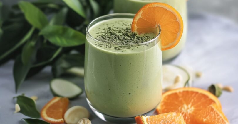 Orangen-Matcha Smoothie