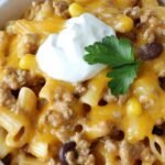 Käse-Taco-Pasta Einfaches One-Pot-Rezept