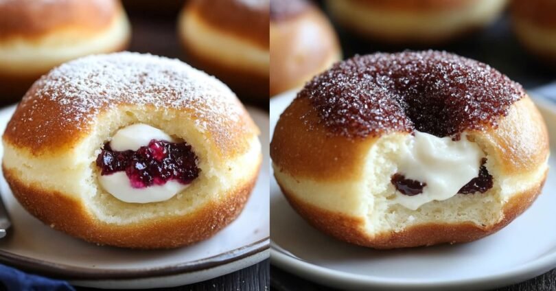 Käsekuchen-Gefüllte Donuts