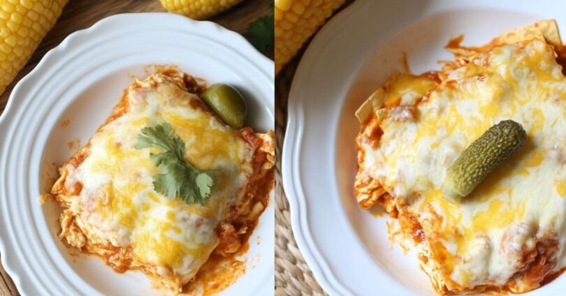 Slow Cooker Chicken Enchilada Auflauf