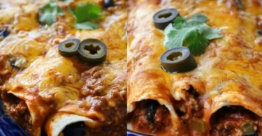 Steak Enchiladas mit Käse