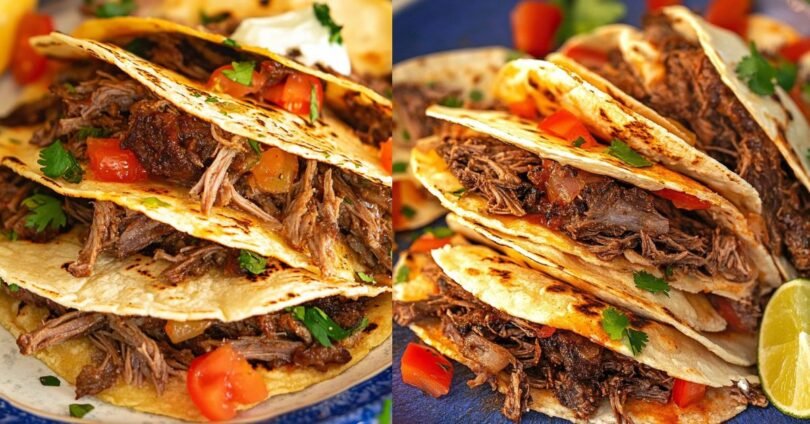 Tacos mit geschnetzeltem Rindfleisch aus dem Crockpot