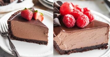 Triple Chocolate No-Bake Cheesecake