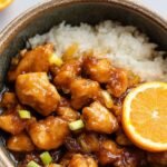 Langsam gegartes Orangen-Hähnchen im Slow Cooker