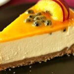 Mango-Passionsfrucht-Käsekuchen mit Ingwer-Knusperboden