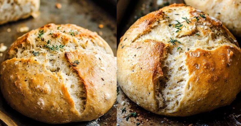 Rustikales Knoblauch-Parmesan-Kräuterbrot