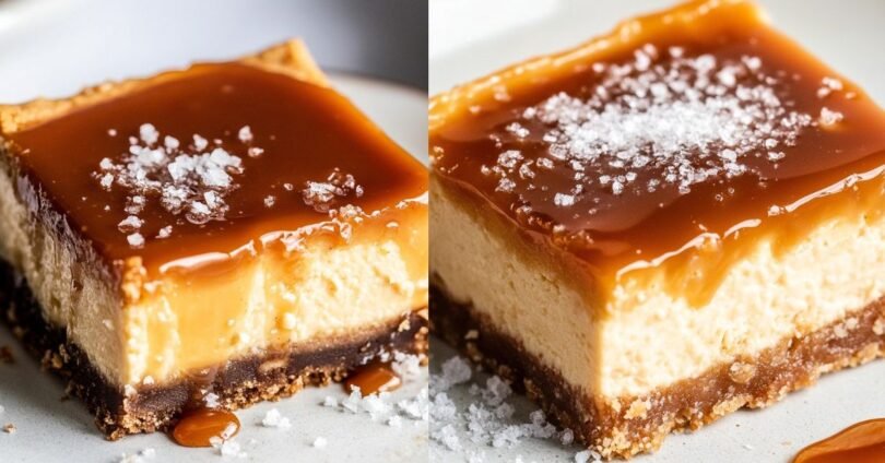 Salted Caramel Cheesecake Bars