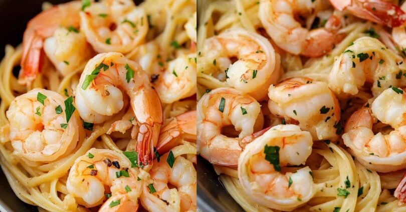 Shrimps Scampi in Knoblauch-Zitronen-Sauce