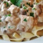 Slow Cooker Hähnchen Stroganoff