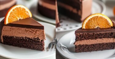 Veganer Schokoladen-Orangen-Mousse-Kuchen