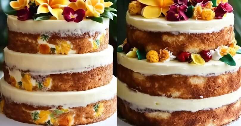 Hawaiian Hochzeitstorte mit tropischen Aromen