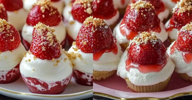 Käsekuchen-Erdbeeren mit cremiger Füllung