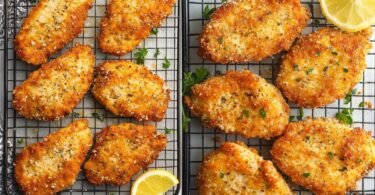 Knusprige Hähnchenschnitzel mit Parmesan