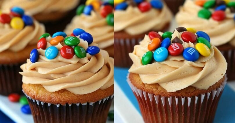 M&M Cupcakes mit Erdnussbutter-Frosting