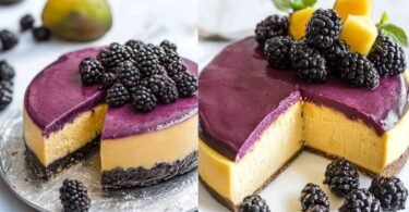 No Bake Mango Brombeer Cheesecake