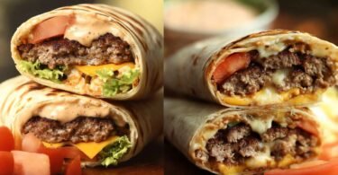 Burrito-Style Cheeseburger Wraps