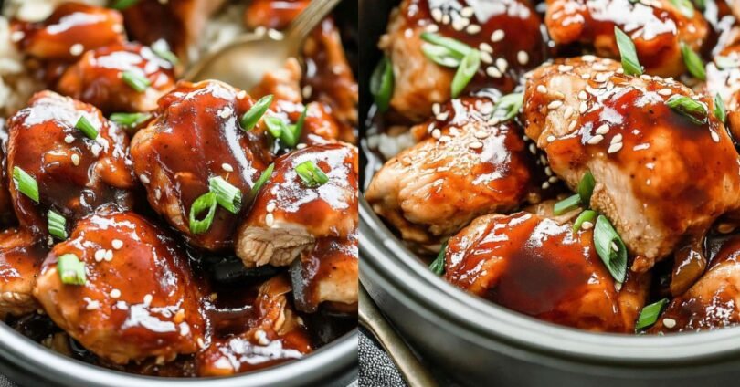 Crockpot Bourbon Chicken