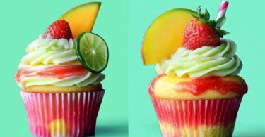 Erdbeer-Mango Margarita Cupcakes