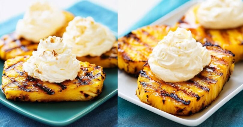 Gegrillte Ananas mit Mascarpone-Sahne