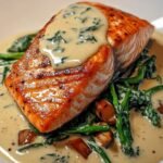 Lachs mit Cremiger Florentiner Sauce