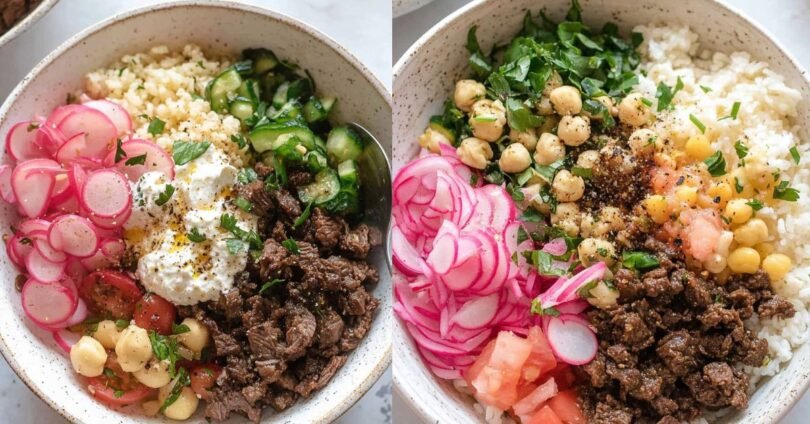 Mediterraner Hackfleisch-Bowl