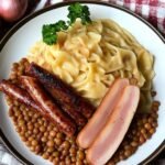 Sauere Linsen mit Spätzle